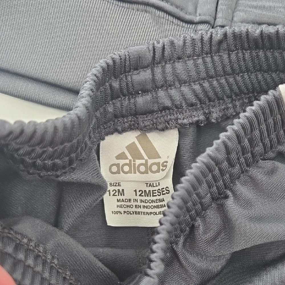 Adidas Kids Tracksuit - Dark Gray with White Stripes